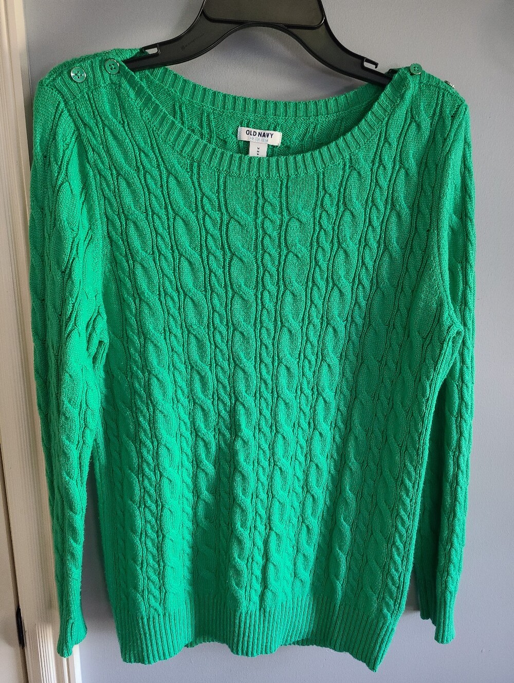 Old Navy Cable Knit Cotton Blend Sweater Green Sweater M/L